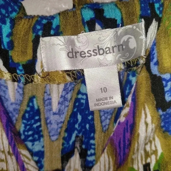 Vintage Dress Barn Tribal Print Maxi Button Down Dress Size 10 - Picture 4 of 8